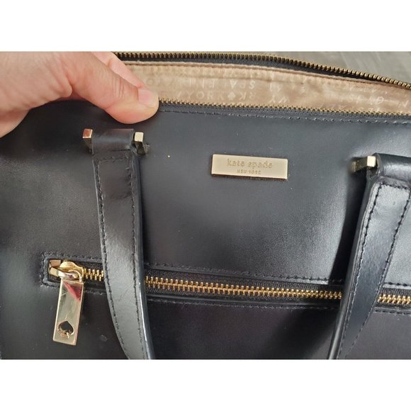 Kate Spade Black Crossbody/ Medium Satchel In Black. VGUC - Picture 9 of 12
